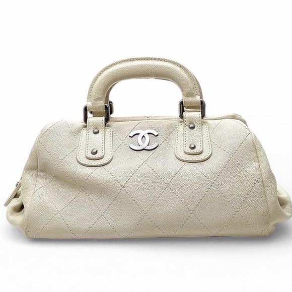 CHANEL Handbags - CHANEL Caviar Leather Bowler Bag